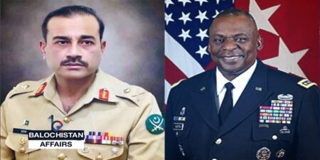 پاکستان کے آرمی چیف جنرل عاصم منیر اور امریکی وزیر دفاع کے درمیان ٹیلی فونک رابطہ