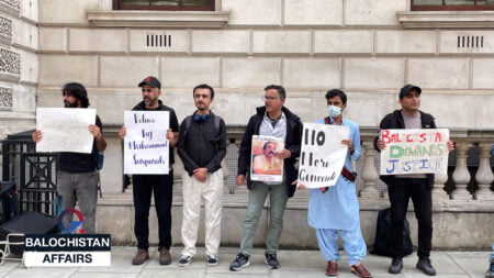 Baloch National Movement protest in London 10downing Street BYC,